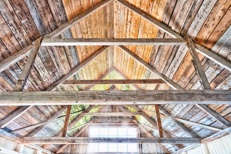 Rustic Coffered Ceiling with Beams